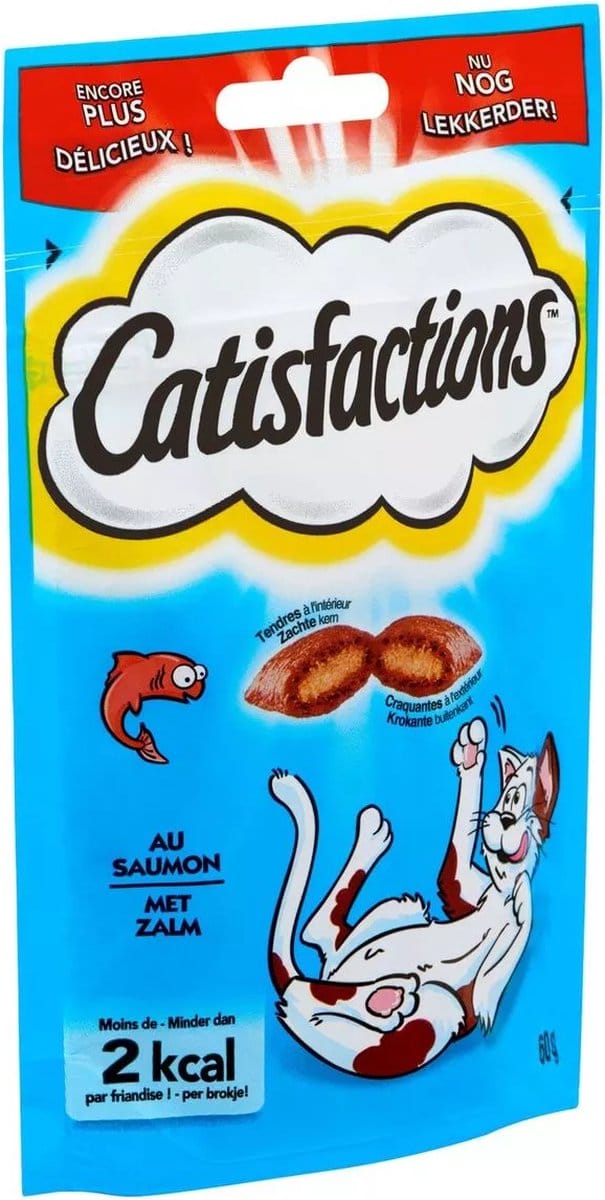 3x - Catisfaction - Kattensnack met Zalm - 3x60g
