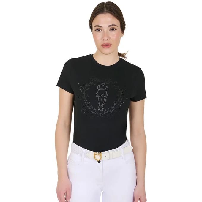 Katoenen dames-T-shirt Equestro Wild Heart