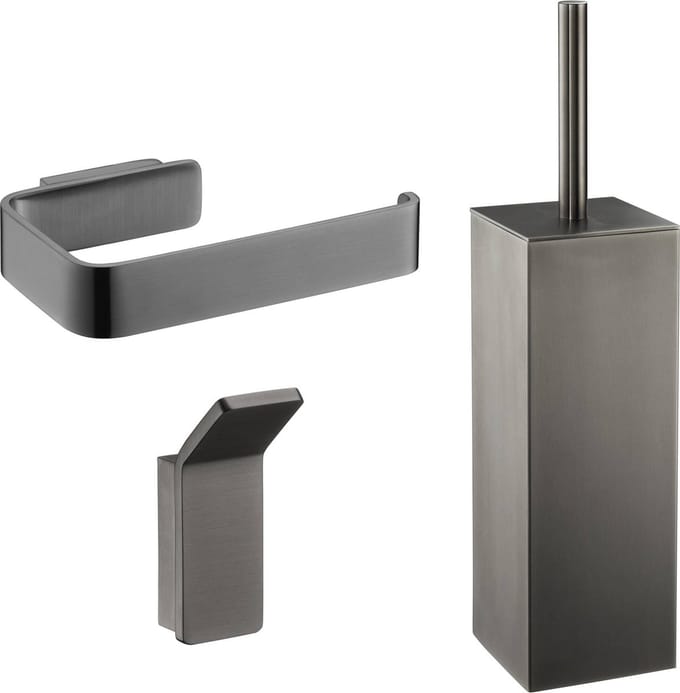 Ben Torgetto 3-delige toiletset geborsteld zwart