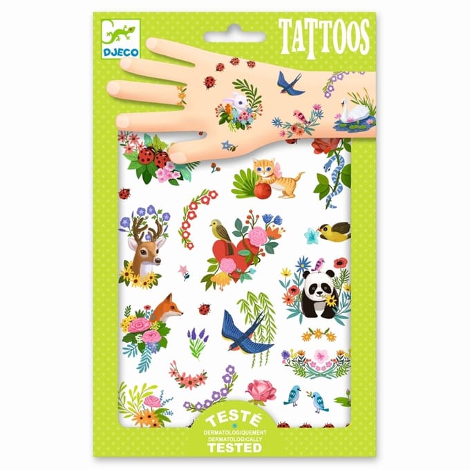 Djeco - Huidvriendelijke tattoos Happy Spring - dermatologisch getest