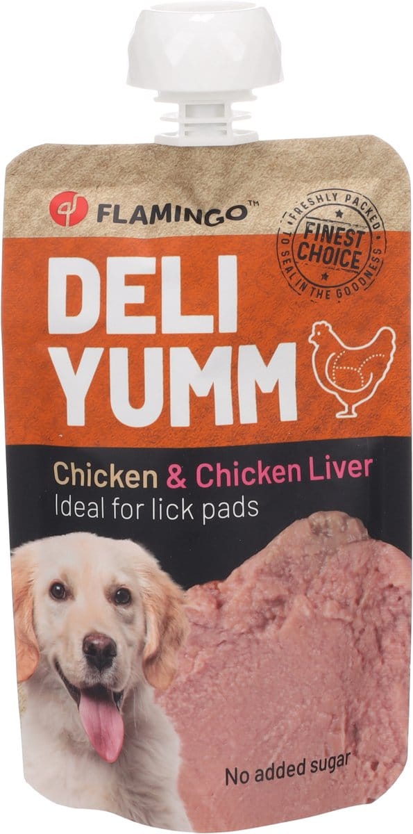 Flamingo Deli Yumm Fresh Meat Hondensnack met Kip & Kippenlever 90g
