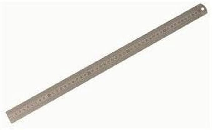 Flexibele dubbelzijdige stalen liniaal - 30 cm - 0,5 mm dik