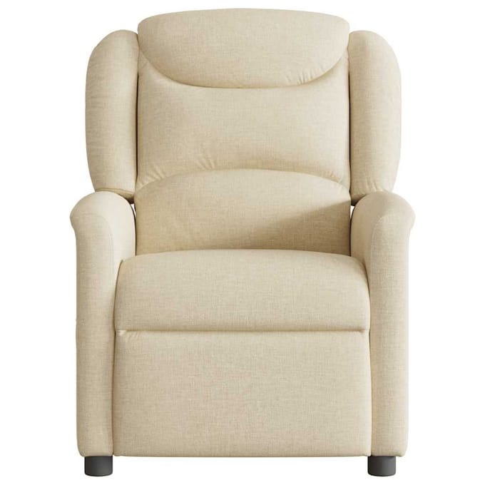 vidaXL - Fauteuil - verstelbaar - stof - crèmekleurig