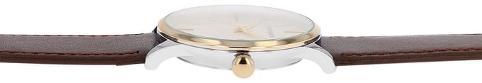 JUST WATCH Herenhorloge echt leer Malik, datumweergave