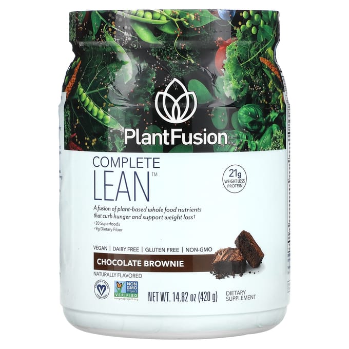 PlantFusion, Complete Lean, Brownie au chocolat, 14,82 oz (420g)