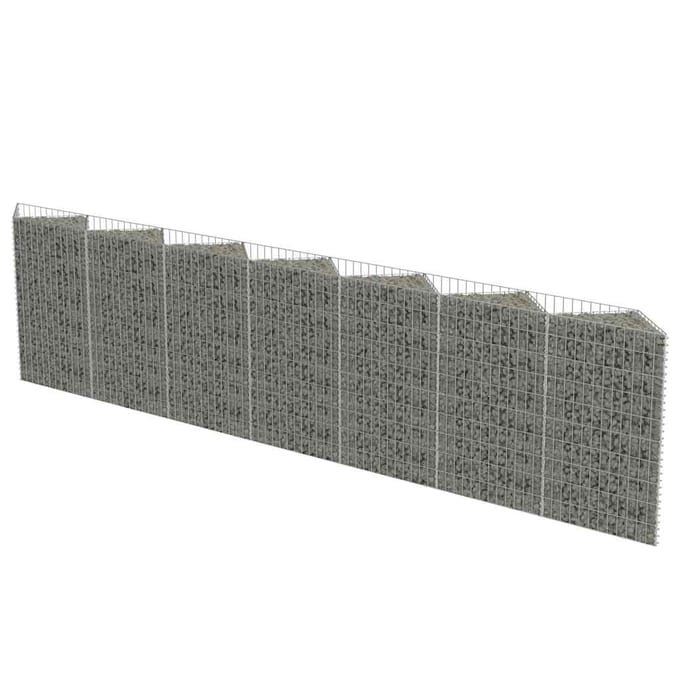 vidaXL - Gabion - mand - 450x30x100 - cm - gegalvaniseerd - staal