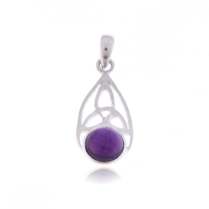 SilverGems Zilveren hanger met Amethist edelsteen