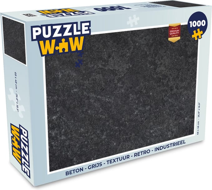 Puzzel Beton - Grijs - Textuur - Retro - Industrieel - Legpuzzel - Puzzel 1000 stukjes volwassenen