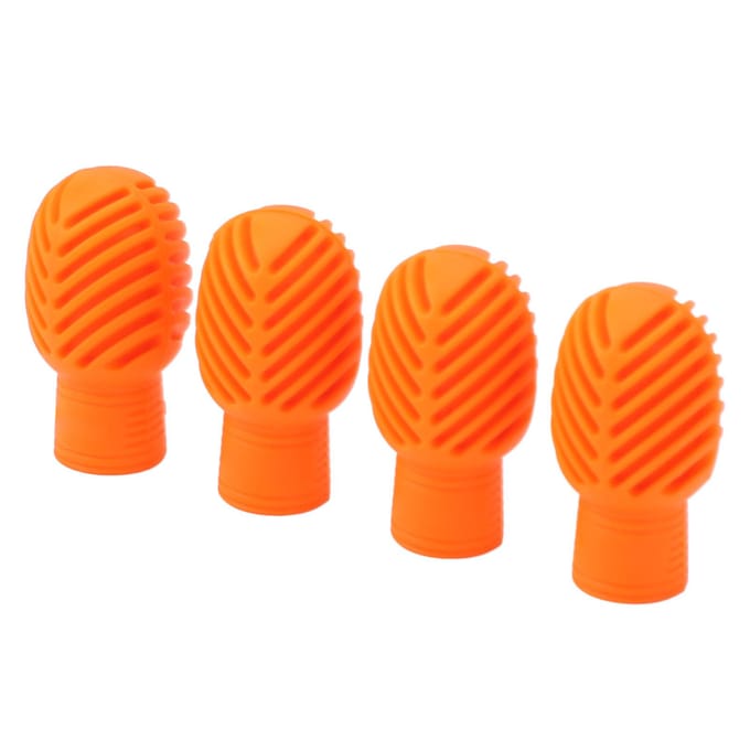 4 STUKS Drumstok Stille Oefentip Silicone Rekbaar Drum Oefen Percussie Tip Grijs oranje