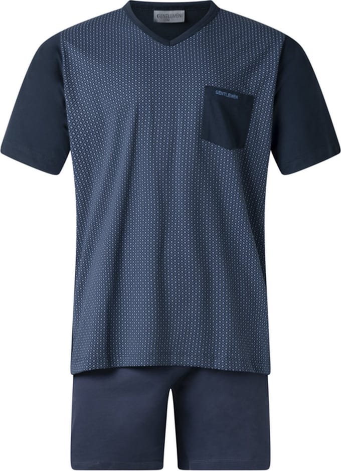 Gentlemen - heren shortama 114255 - V-hals - navy - maat XXL