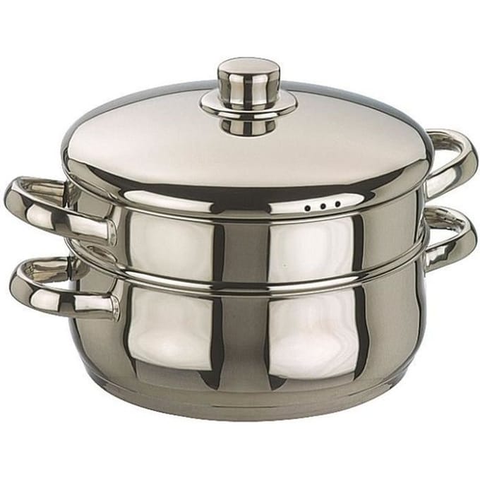 IBILI - Casserole vapeur Oslo, 24 cm, Acier inoxydable, Compatible avec l'induction