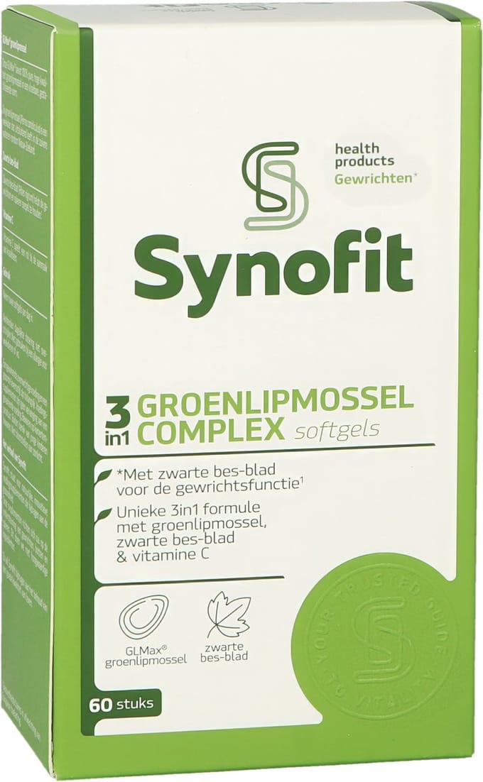Synofit 3in1 Groenlipmossel complex - 60 softgels - Vetzuurpreparaat