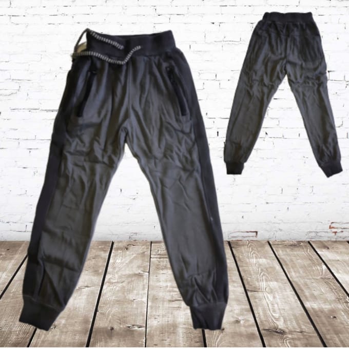 Jongens joggingbroek bies grijs - Grijs - 98/104