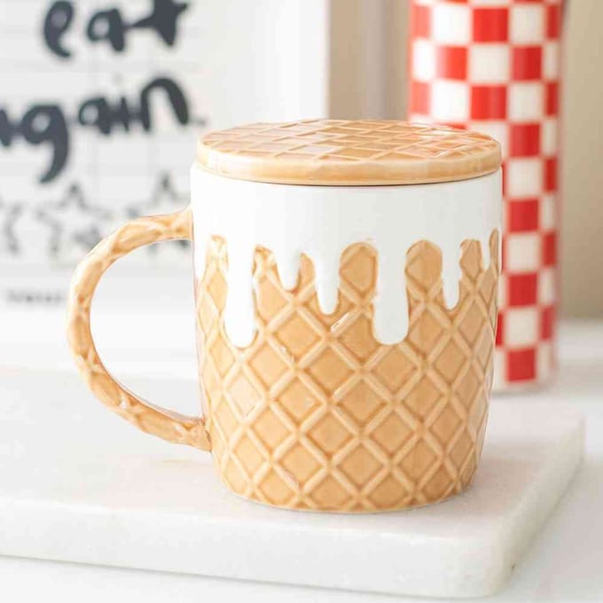 Something Different - Waffle and coaster Set Mok/beker - Multicolours
