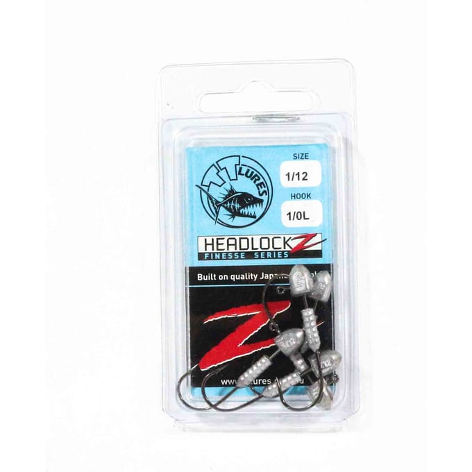 Tackle Tactics TT Headlockz Finesse Jig Head 1/12 oz 1/0 5/pack (3764) white