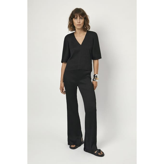 Dante6 Raquel Pleated Top Raven Größe: 36 | Blusen Outlet | Damen