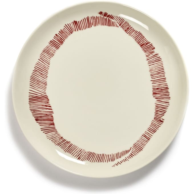 Serax Feast Bord M - Set - wit / Stripes Rood