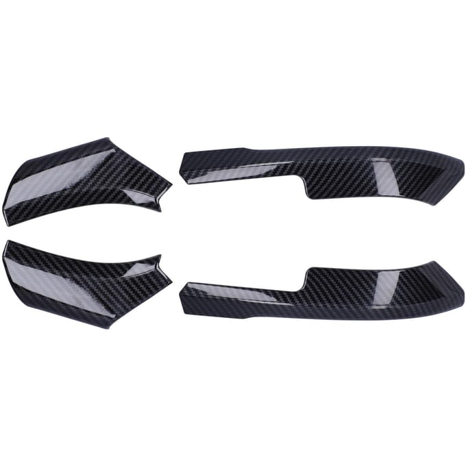 Cache de rétroviseur latéral complet à coller, décoration de garniture style fibre de carbone, adapté pour RAV4 2019 2021 black