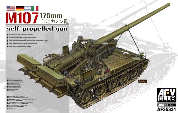 AFV Club Modelbouwpakket Auto - 35331 M107 175 mm Self-propelled Gun Plastic - 1:35 - Modelbouw