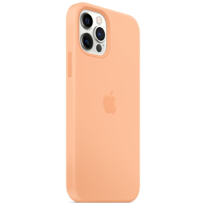 Silicone Backcover MagSafe voor de Apple iPhone 12 Pro Max - Cantaloupe