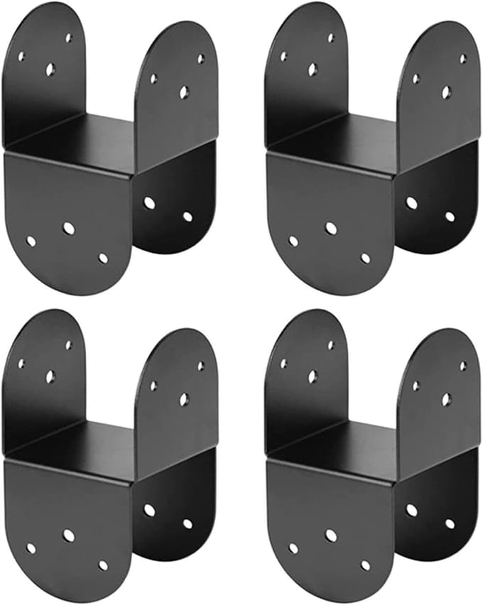 Plafondbevestiging - Balkdragers - Houten constructies bouwen - Versterkt metaal - 10x10 cm - Uniek