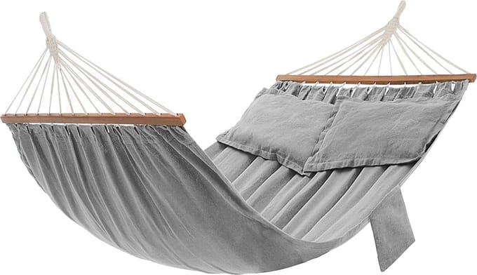 SONGMICS hangmat, grijs, 210 x 150 cm