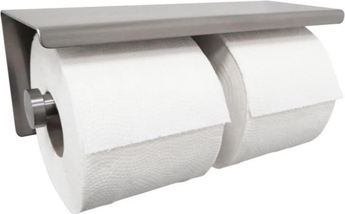 Sanifun dubbele toiletrolhouder Agathon RVS