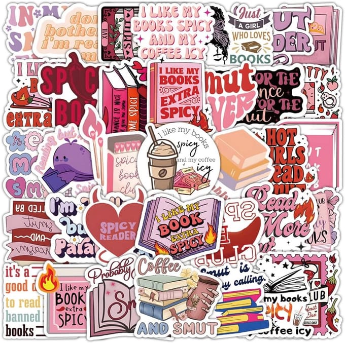 Grappige en Pikante Boekstickers voor E-readers en Laptops - Esthetisch en Waterproof