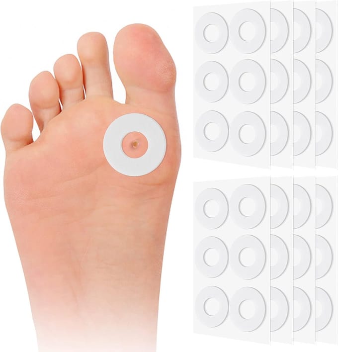 48 stuks pleisters voor eelt voet - rond - transparant