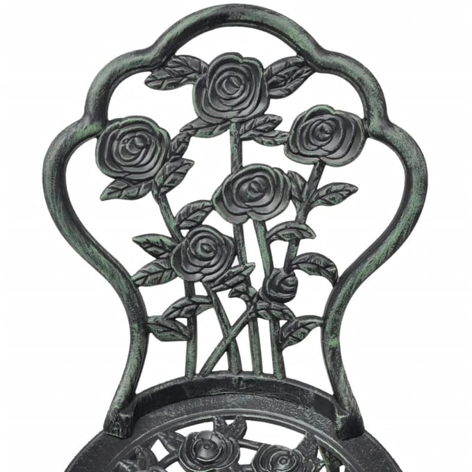 vidaXL - Bistrostoelen - 2 - st - gietaluminium - groen