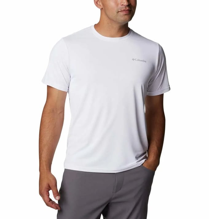 Columbia Hike™ T-shirt Met Korte Mouwen Wit XS Man