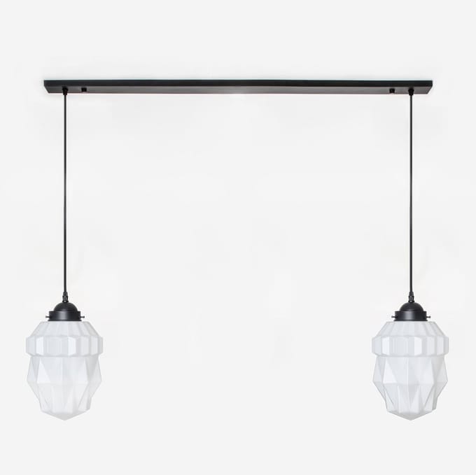 2 x Theatre lampen aan plafondbalk Moonlight - Art Deco Trade