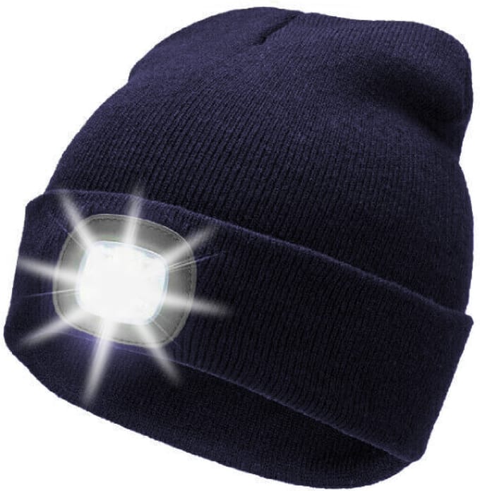 Muts met LED-Verlichting – USB Oplaadbare Hoofdlamp - Beanie - Unisex