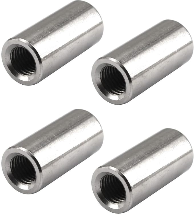 Solidchoice - 4 Stuks M16 Ronde Dopmoeren - Roestvrij Staal 304 Koppelingsmoeren
