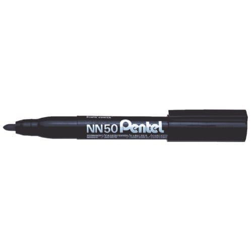 Viltstift Pentel NN50 rond 1.3-3mm zwart