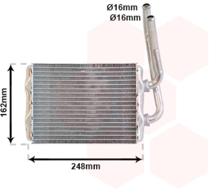 Van Wezel - KACHEL RADIATEUR VOOR RENAULT TWINGO 1993-1998 7701036909