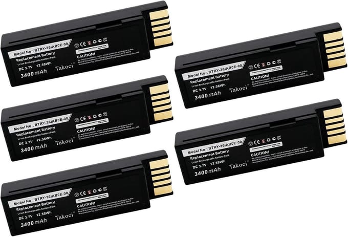 Batterij Vervanging - Scanner Accu - Barcode Scannen - 5 Stuks Set - 3.7V 3400mAh
