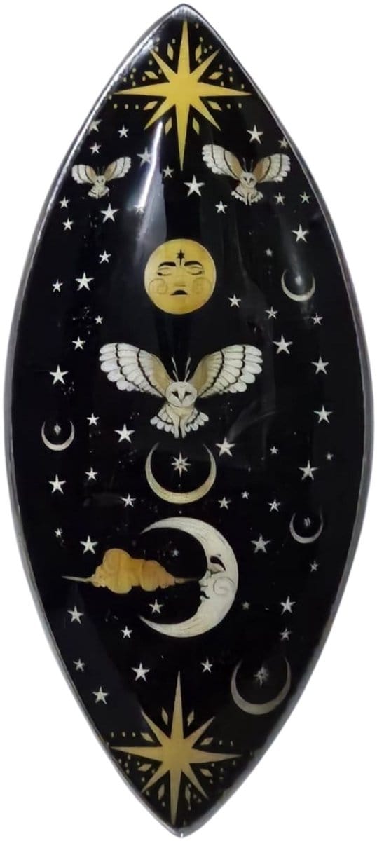 Enamel Incense Bowl - Aluminum - Enchanted Night Owl