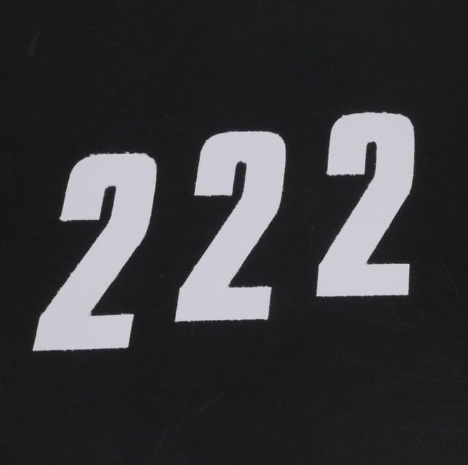 Sticker autocollant numéro course deux 2 blanc Blackbird 100x44 pour moto Neuf