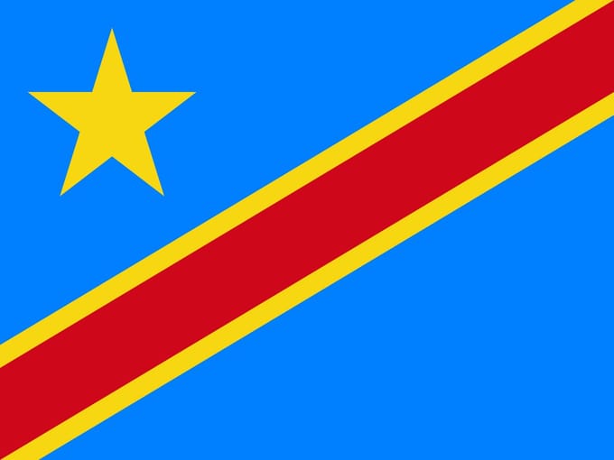 Vlag Congo-Kinshasa 300x450cm