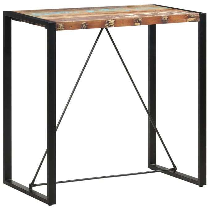 vidaXL - Bartafel - 110x60x110 - cm - massief - gerecycled - hout