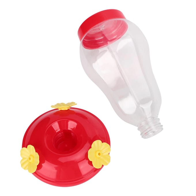 Plastic Buiten Bloemen Kolibrie Waterbak Vogel Voederbak voor TuinRood white