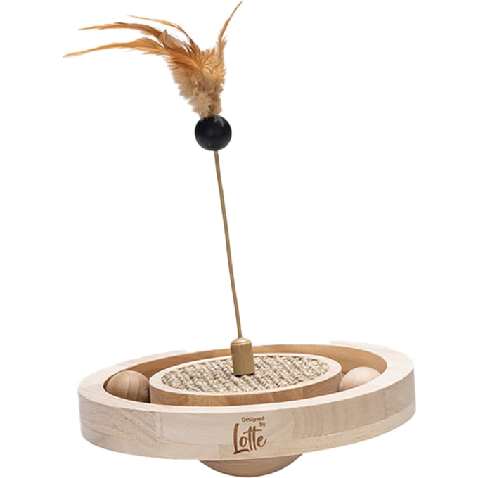 Designed by Lotte Winni - Kattenspeelgoed - Hout - Bruin - 22x22x30 cm
