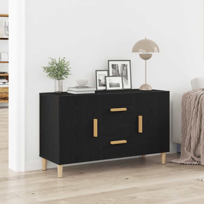 vidaXL - Dressoir - 100x36x60 - cm - spaanplaat - zwart - eikenkleurig