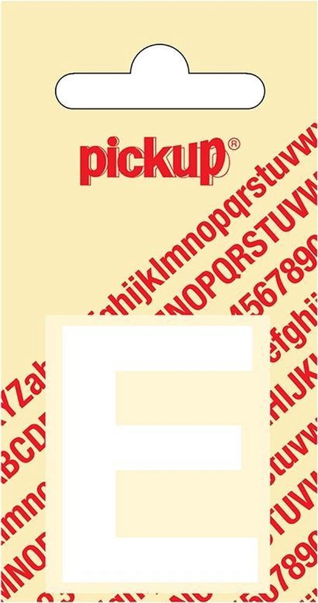 Pickup plakletter Helvetica 40 mm - wit E