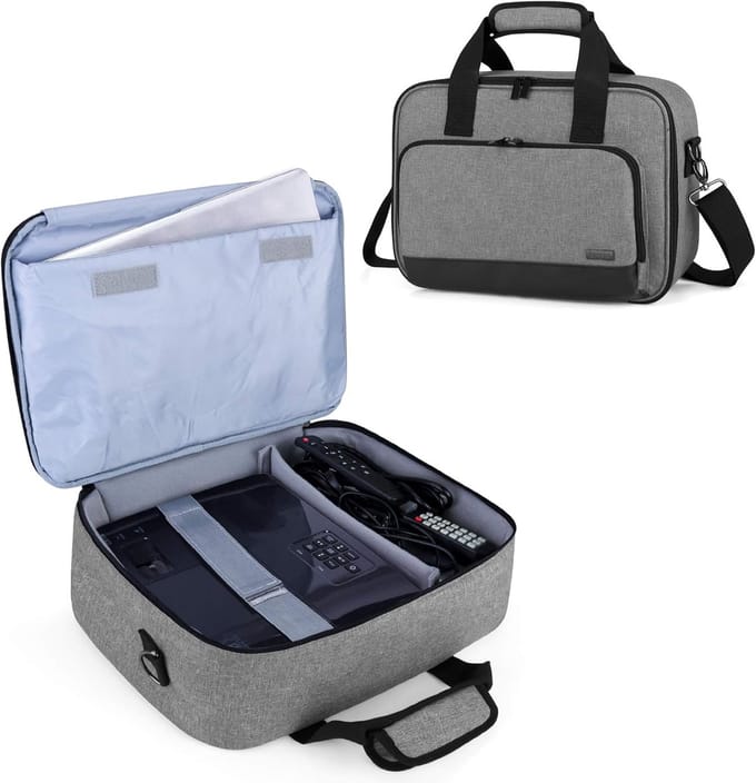 SolidKeus - Draagtas voor Projector met Accessoire Compartimenten