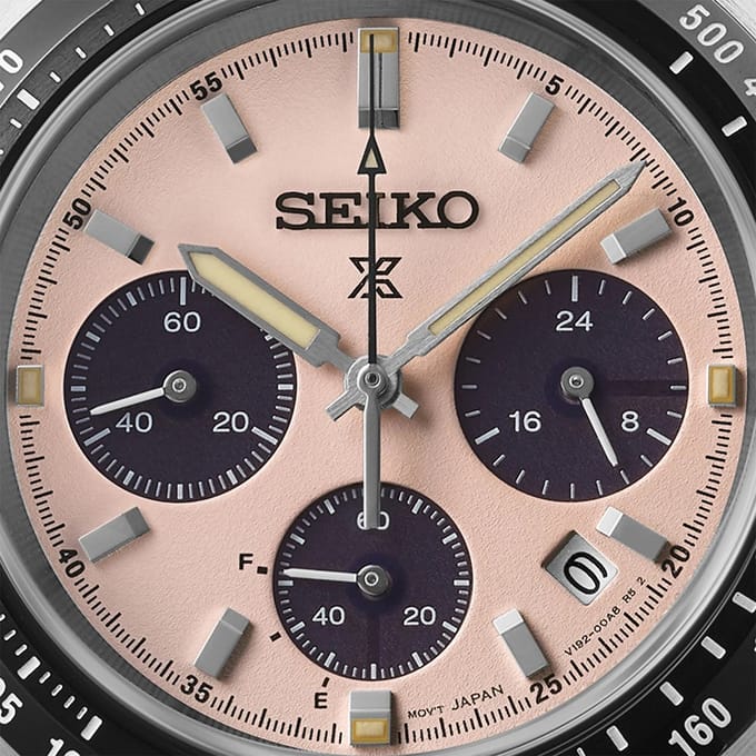 Seiko Land SSC963P1 Prospex Speedtimer ‘Youngtimer’ Pale pink Horloge