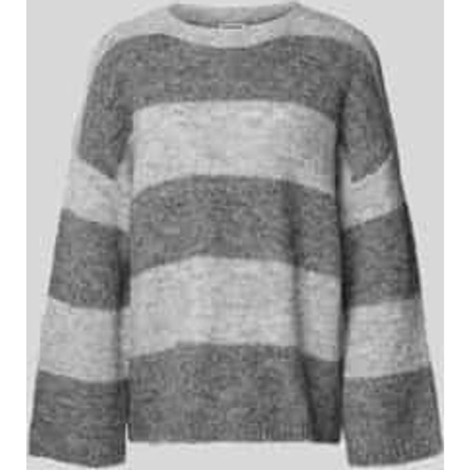 Oversized gebreide pullover met ribboorden, model 'SUTTON'