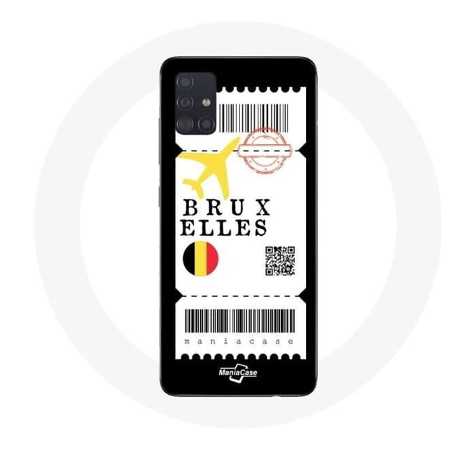 Coque Samsung Galaxy A51 Billet d'avion Bruxelles