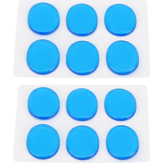 12 stuks Drum Demper Demper Percussie Instrument Accessoires Siliconen Zelfklevend Blauw white